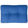 Coussin de palette bleu royal 60x40x12 cm tissu 