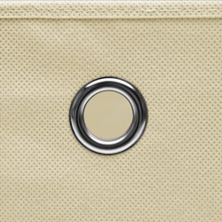 Boîtes de rangement avec couvercles 4 pcs 28x28x28 cm Crème 