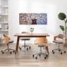 Jeu de tableau sur toile Fleurs en vase Multicolore 150x60 cm 