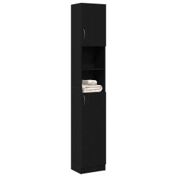 Armoire de salle de bain chêne noir 32x25,5x190 cm 