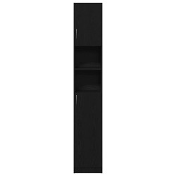 Armoire de salle de bain chêne noir 32x25,5x190 cm 