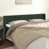 Tête de lit avec oreilles Vert foncé 163x16x78/88 cm Velours 