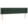 Tête de lit avec oreilles Vert foncé 163x16x78/88 cm Velours 