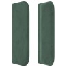 Tête de lit avec oreilles Vert foncé 163x16x78/88 cm Velours 