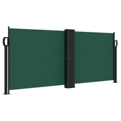 Auvent latéral rétractable vert foncé 100x600 cm 