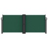 Auvent latéral rétractable vert foncé 100x600 cm 