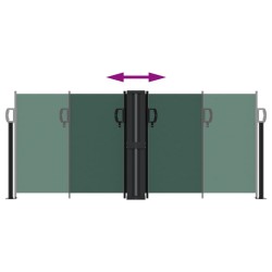 Auvent latéral rétractable vert foncé 100x600 cm 