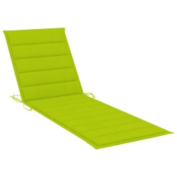 Chaise longue de jardin 2 places avec coussins Acacia solide 