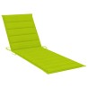 Chaise longue de jardin 2 places avec coussins Acacia solide 