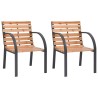Chaises de jardin lot de 2 Bois de sapin massif 