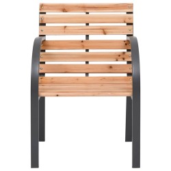 Chaises de jardin lot de 2 Bois de sapin massif 