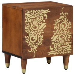 Tables de chevet 2 pcs 40x33x46 cm en bois solide de mangue 