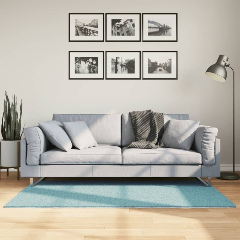 Tapis OVIEDO à poils courts vert 80x150 cm 