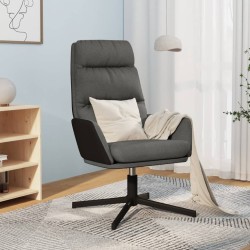 Chaise de relaxation Gris foncé Tissu 