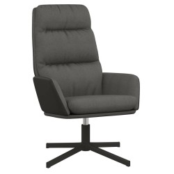 Chaise de relaxation Gris foncé Tissu 