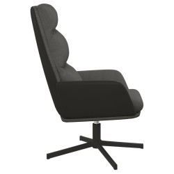 Chaise de relaxation Gris foncé Tissu 