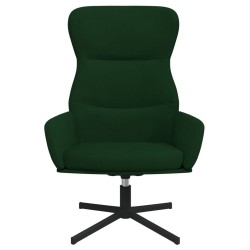 Chaise de relaxation Vert foncé Velours 