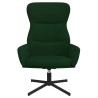 Chaise de relaxation Vert foncé Velours 