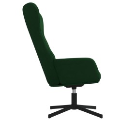 Chaise de relaxation Vert foncé Velours 