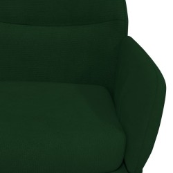 Chaise de relaxation Vert foncé Velours 
