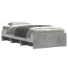 Cadre de lit sans matelas gris béton 75x190cm bois d'ingénierie 