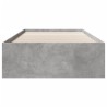 Cadre de lit sans matelas gris béton 75x190cm bois d'ingénierie 