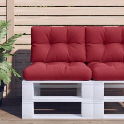 Coussin de palette rouge bordeaux 60x40x12 cm tissu 