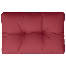 Coussin de palette rouge bordeaux 60x40x12 cm tissu 