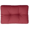 Coussin de palette rouge bordeaux 60x40x12 cm tissu 