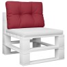 Coussin de palette rouge bordeaux 60x40x12 cm tissu 