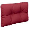 Coussin de palette rouge bordeaux 60x40x12 cm tissu 