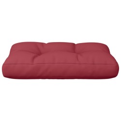 Coussin de palette rouge bordeaux 60x40x12 cm tissu 