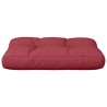 Coussin de palette rouge bordeaux 60x40x12 cm tissu 