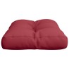 Coussin de palette rouge bordeaux 60x40x12 cm tissu 