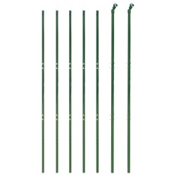 Clôture en treillis métallique vert 1,4x10 m acier galvanisé 