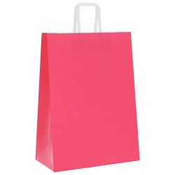 Sacs en papier 50 pcs avec poignées rose 32x17x44 cm 