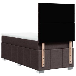 Sommier à lattes de lit avec matelas Marron foncé 90x200 cm 