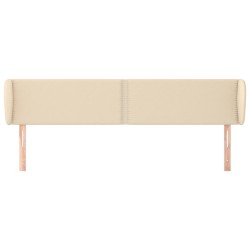Tête de lit avec oreilles Crème 163x23x78/88 cm Tissu 