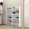 Armoires à chaussures murales 4 pcs blanc bois d'ingénierie 