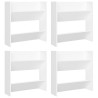 Armoires à chaussures murales 4 pcs blanc bois d'ingénierie 