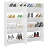 Armoires à chaussures murales 4 pcs blanc bois d'ingénierie 
