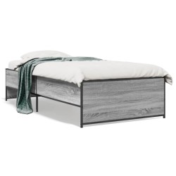 Cadre de lit sans matelas sonoma gris 75x190 cm 