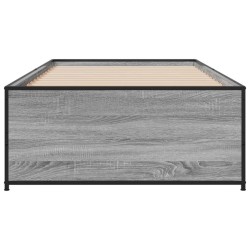 Cadre de lit sans matelas sonoma gris 75x190 cm 