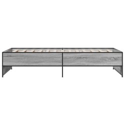 Cadre de lit sans matelas sonoma gris 75x190 cm 