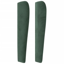 Tête de lit avec oreilles Vert foncé 83x23x118/128 cm Velours 