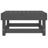 Repose-pied de jardin gris bois de pin massif 
