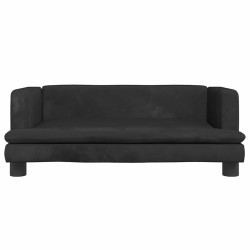 Lit pour chien noir 80x45x30 cm velours 