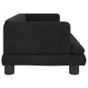 Lit pour chien noir 80x45x30 cm velours 