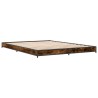 Cadre de lit sans matelas chêne fumé 150x200 cm 