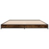 Cadre de lit sans matelas chêne fumé 150x200 cm 